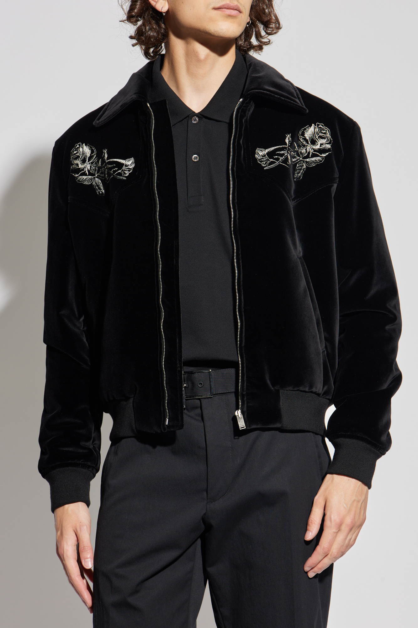 ジャケット Alexander Mcqueen Jackets Alexander McQueen skull-embroidered Jacket | Black | FARFETCH